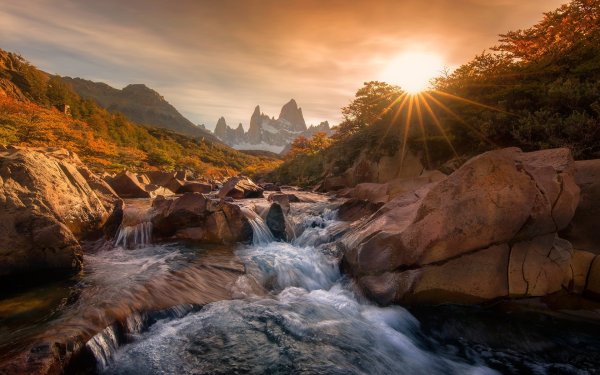 Красивая природа водопад