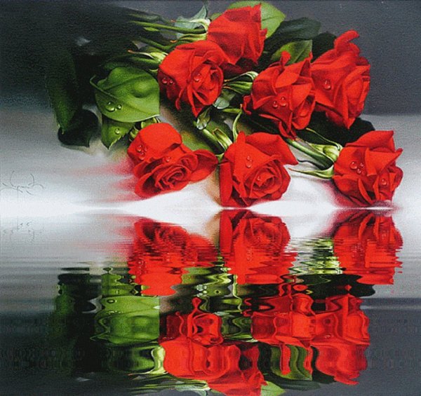 Анимированные букеты роз