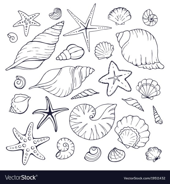 В море. Раскраска