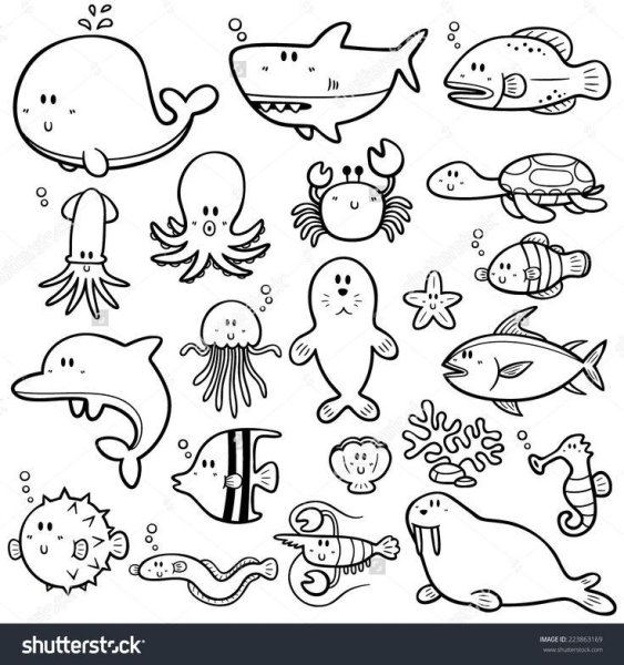 Раскраска пляж