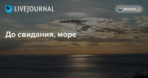 До свидания море стихи