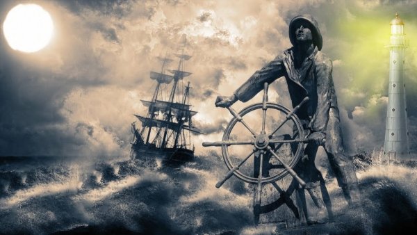 За штурвалом корабля