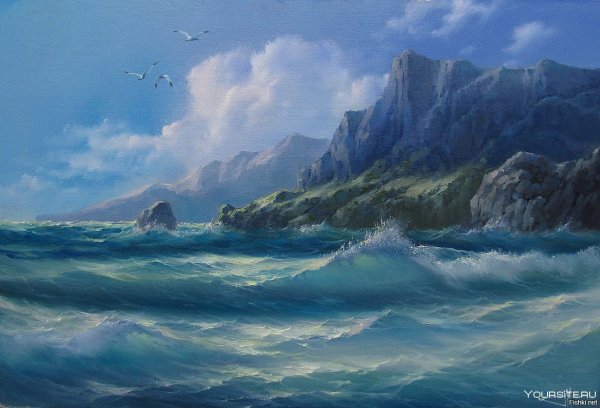 Пейзажи море волны