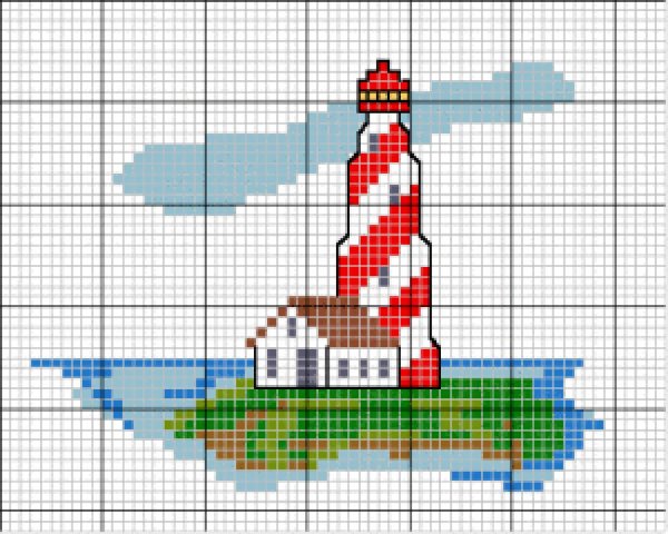 Дельфинчик вышивка