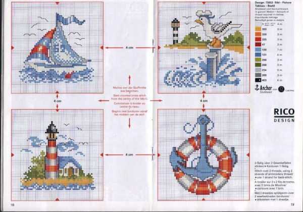 Вышивка крестом дельфины схемы