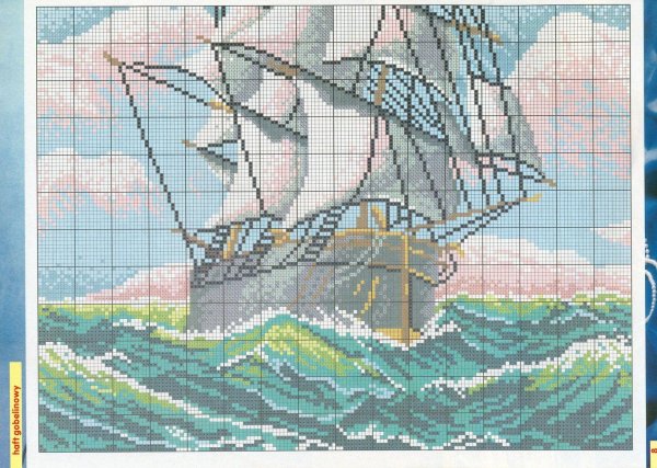 Вышивка крестиком морская тематика