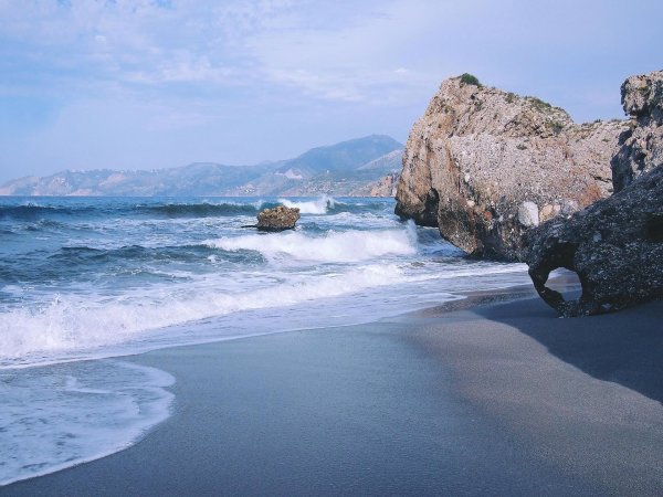 Море скалы Прибой