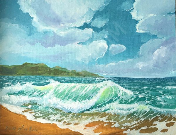 Нарисовать море