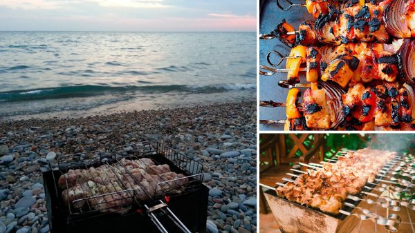Шашлык на море