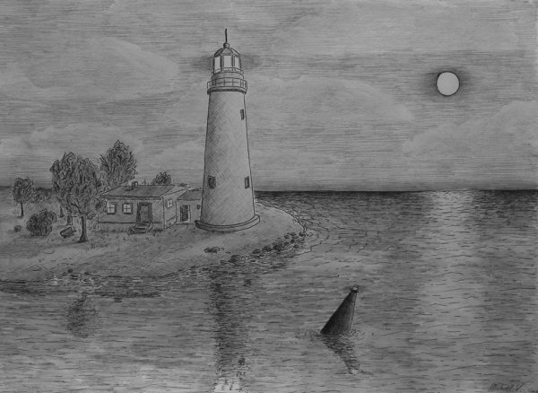 Морской пейзаж Наброски