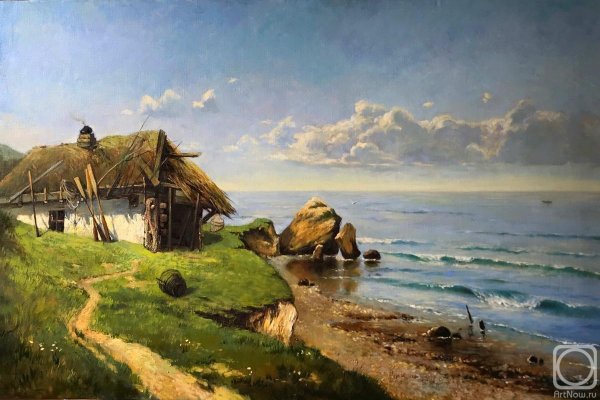 Коренев в.ф пейзаж с лачугой