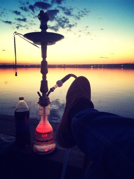 Закат вино кальян