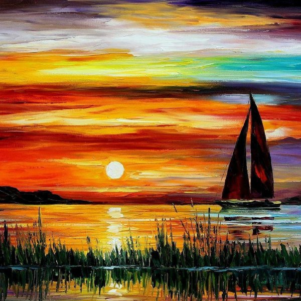 Картина закат солнца