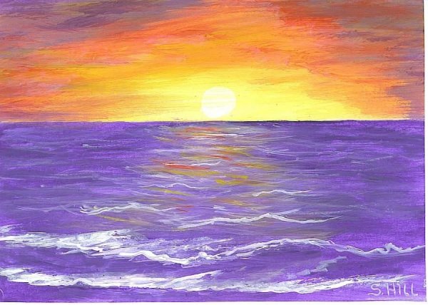 Закат карандашом