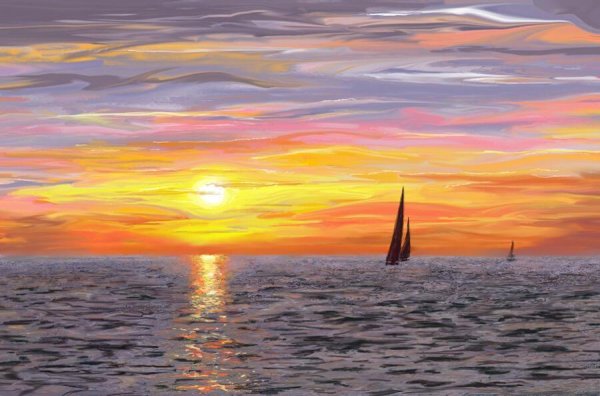 Закат карандашом