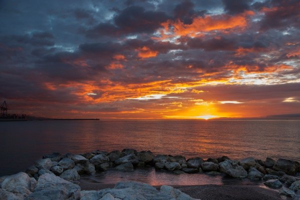 Закат на море