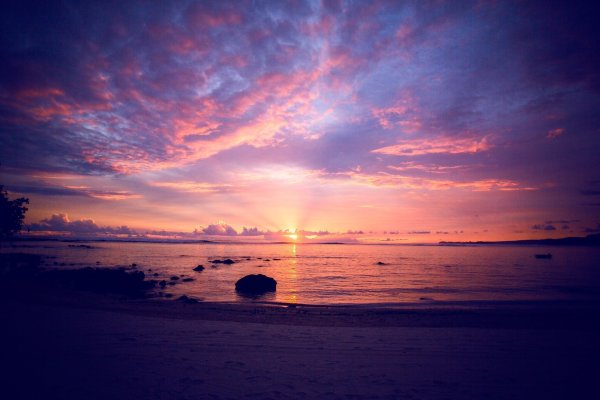 Лето море закат