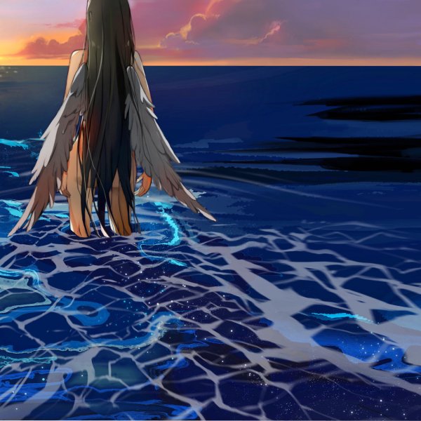 Аниме девушки на пляже