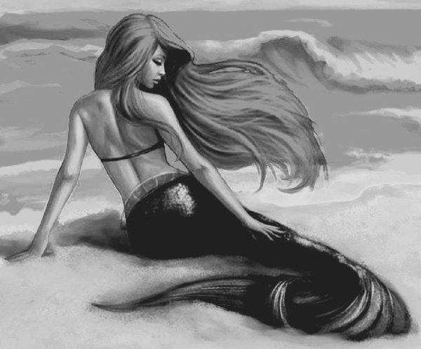 Русалка со спины