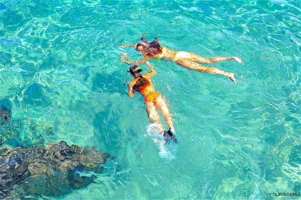 Люди купаются в море