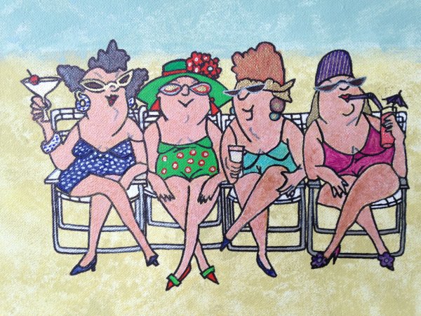 Пожилая женщина в кабриолете