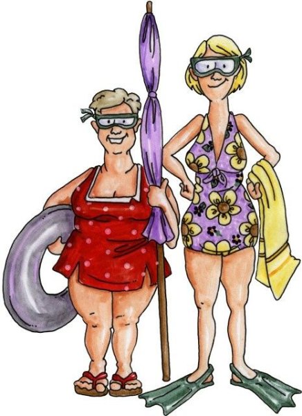 Две старушки на море