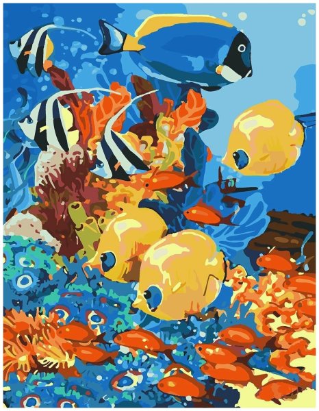 Морское дно с рыбами