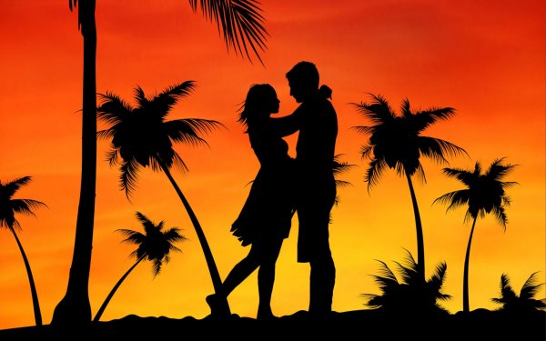 Поцелуй на берегу моря