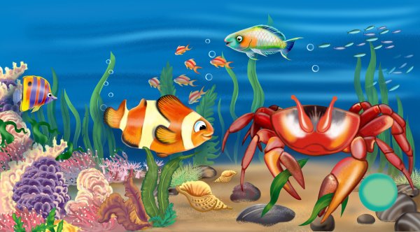 Морское дно краб