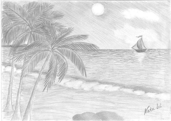 Закат карандашом