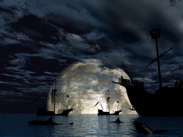 Море Луна корабль