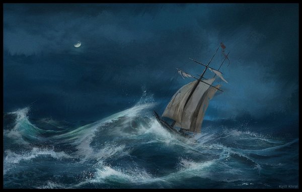 Парусник в шторм