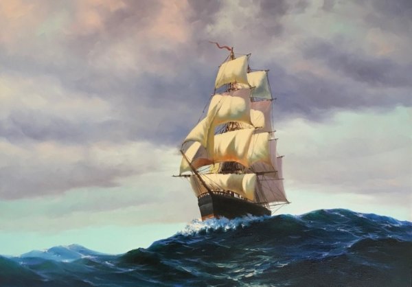 Бриг в шторм