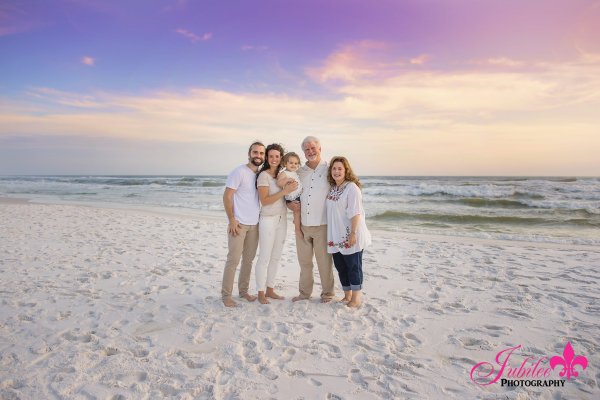 Семья на море