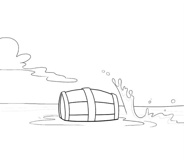 Билибин бочка по морю плывет