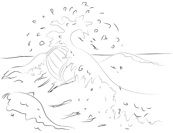 Царь Салтан (Пушкин) бочка в море