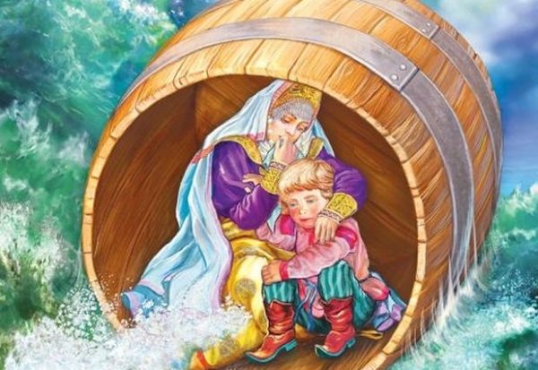 Бочка по морю плывет словно горькая вдовица плачет