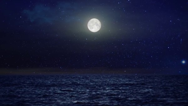 Ночь море Луна звезды