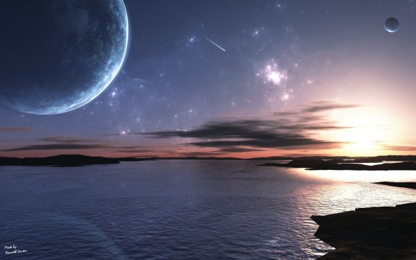 Луна звезды море