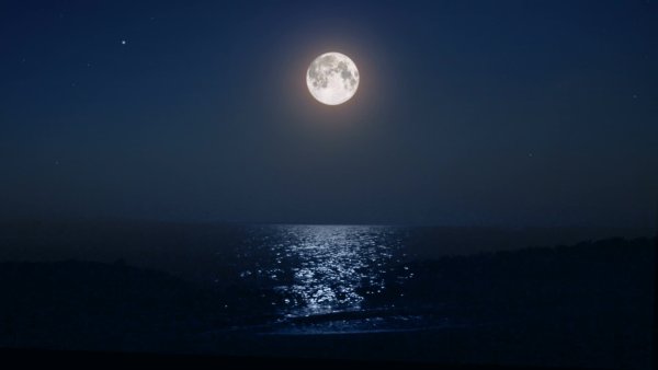 Луна звезды море