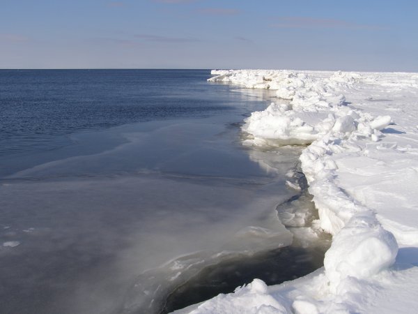 Онега зима белое море