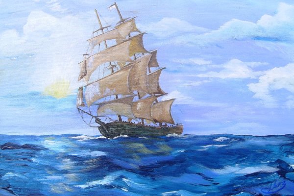 Парусник картина