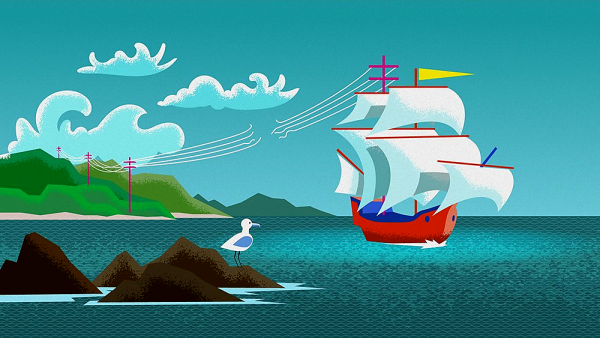 Корабль картина