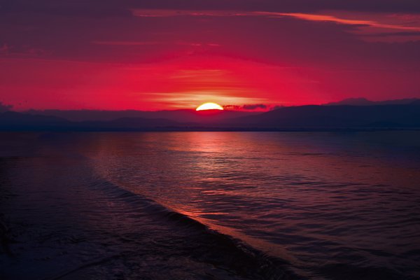 Закат на море