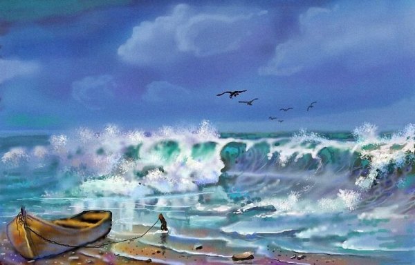 Виктор Флай морские пейзажи картины