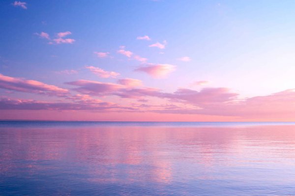Розово голубой закат