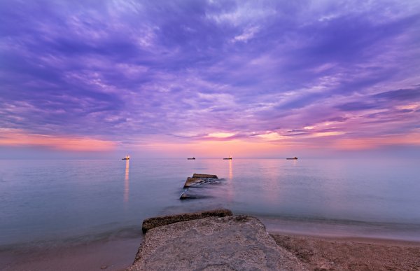 Рассвет на море