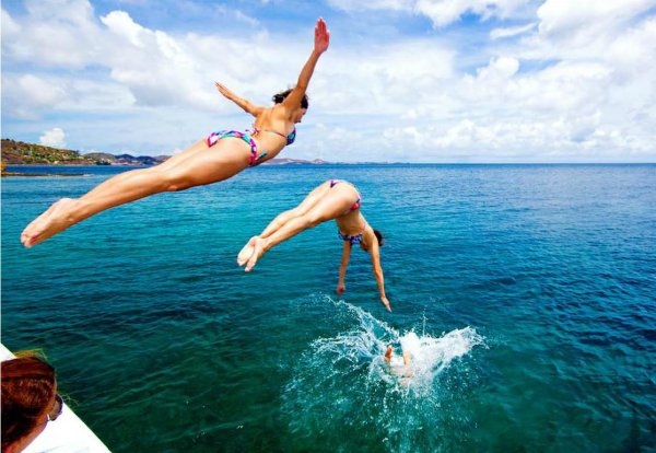 Ныряние в море