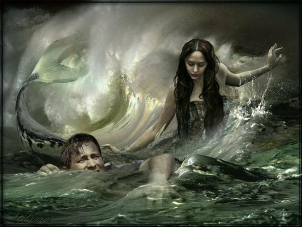 Русалка заманивает