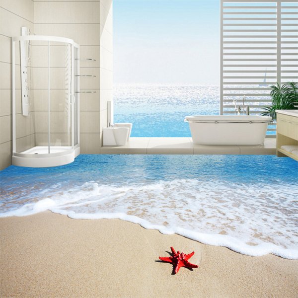 Ванна в стиле море пляж